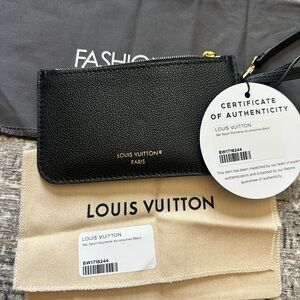 Louis Vuitton Black Wristlet Sport Pochette Accessories Clutch Pouch
